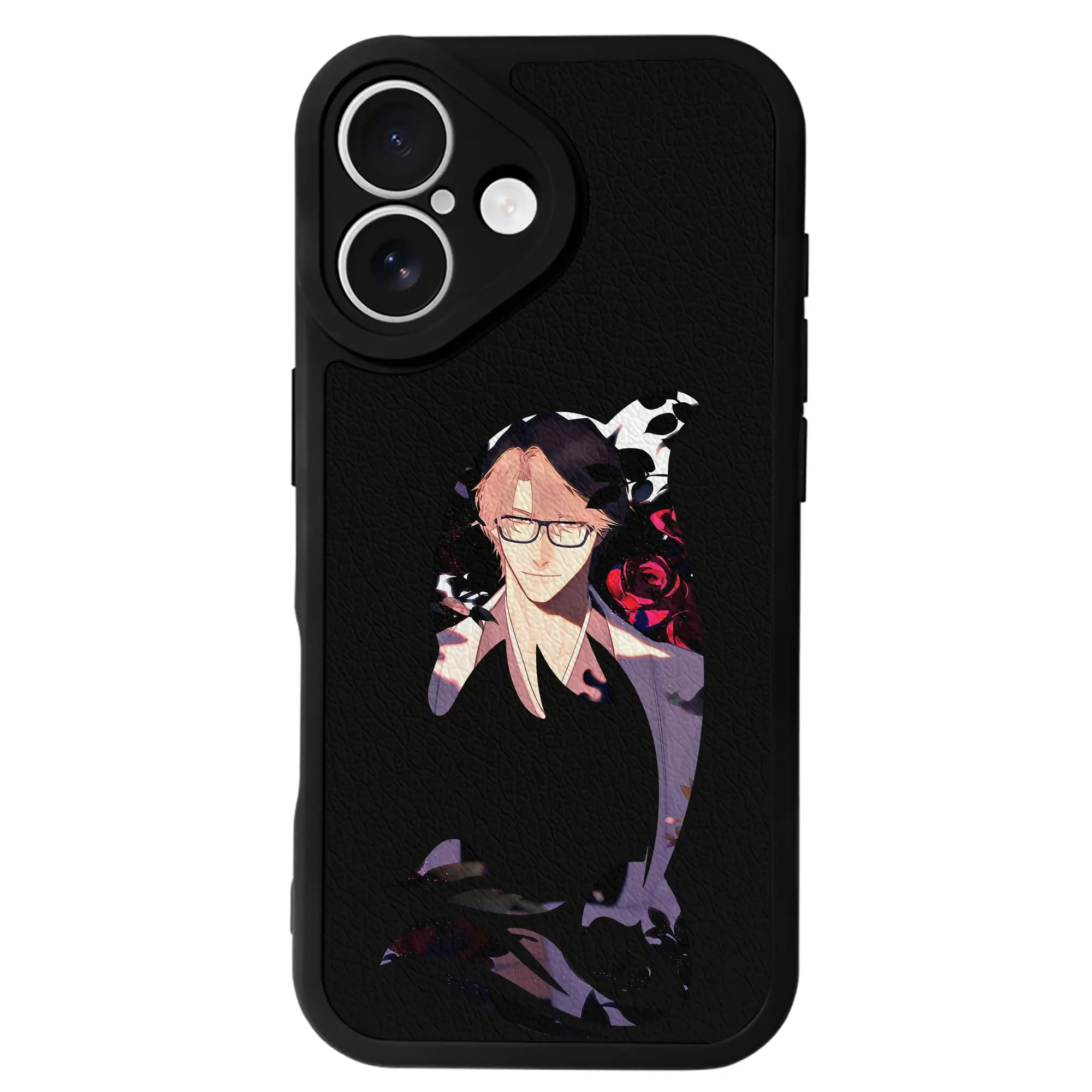 ブリーチ グッズ 藍染 惣右介 - IPhone 16シリーズ対応 ・ シリコンスマホケース ・ レザー調 ・ 高精度フィット ・ 耐衝撃 ・ ワイヤレス充電対応 ・ 精密カット